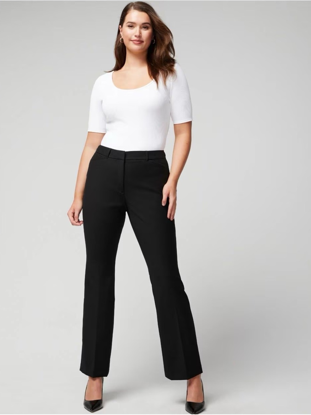 White House Black Market Black The Slim Curvy Slim Dress Pants NEW